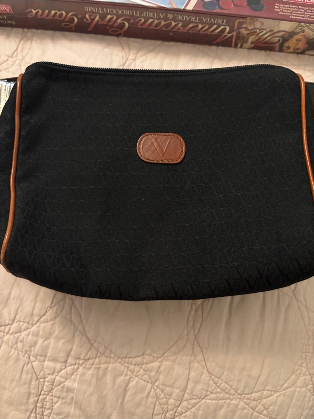 Valentino Garavani vintage logo canvas makeup bag